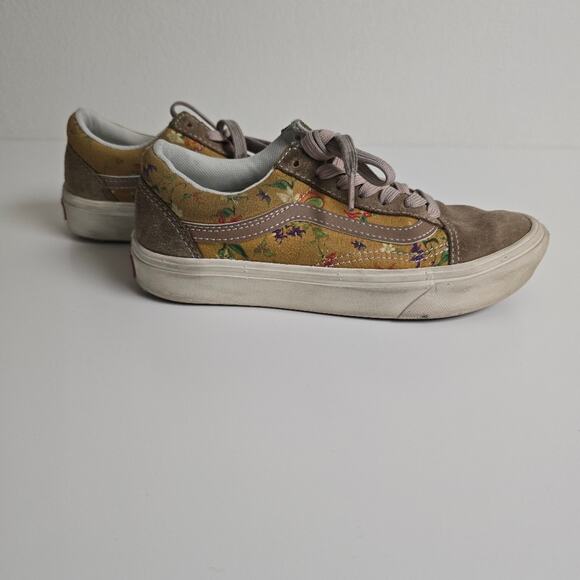 Vans ComfyCush Old Skool Floral Sneakers Size 5.5 – Y2K Skatercore, Boho Grunge - Picture 1 of 15